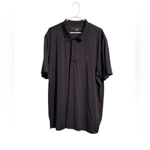 Greg Norman Play Dry Men's XXXL Golf Shirt Polo Short Navy Blue Sleeve Wicking